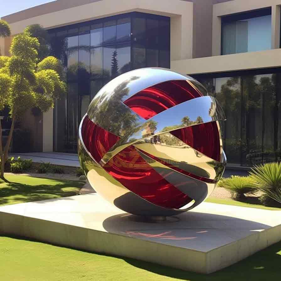 Contemporary Garden Metal Balls Stainless Steel Sphere Sculpture DZ-460