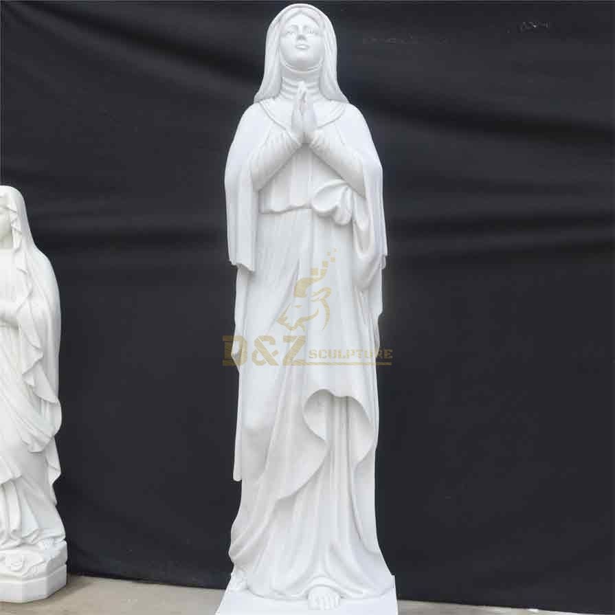 Life size white marble Virgin Mary praying statue for sale DZ-469