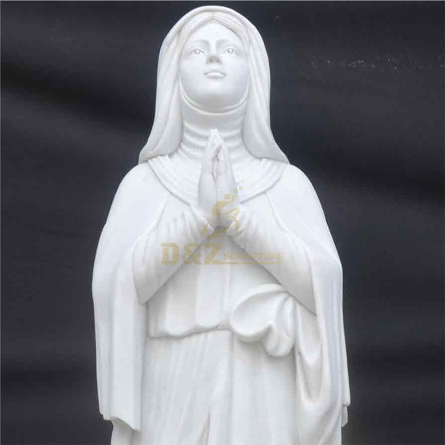 Life size white marble Virgin Mary praying statue for sale DZ-469