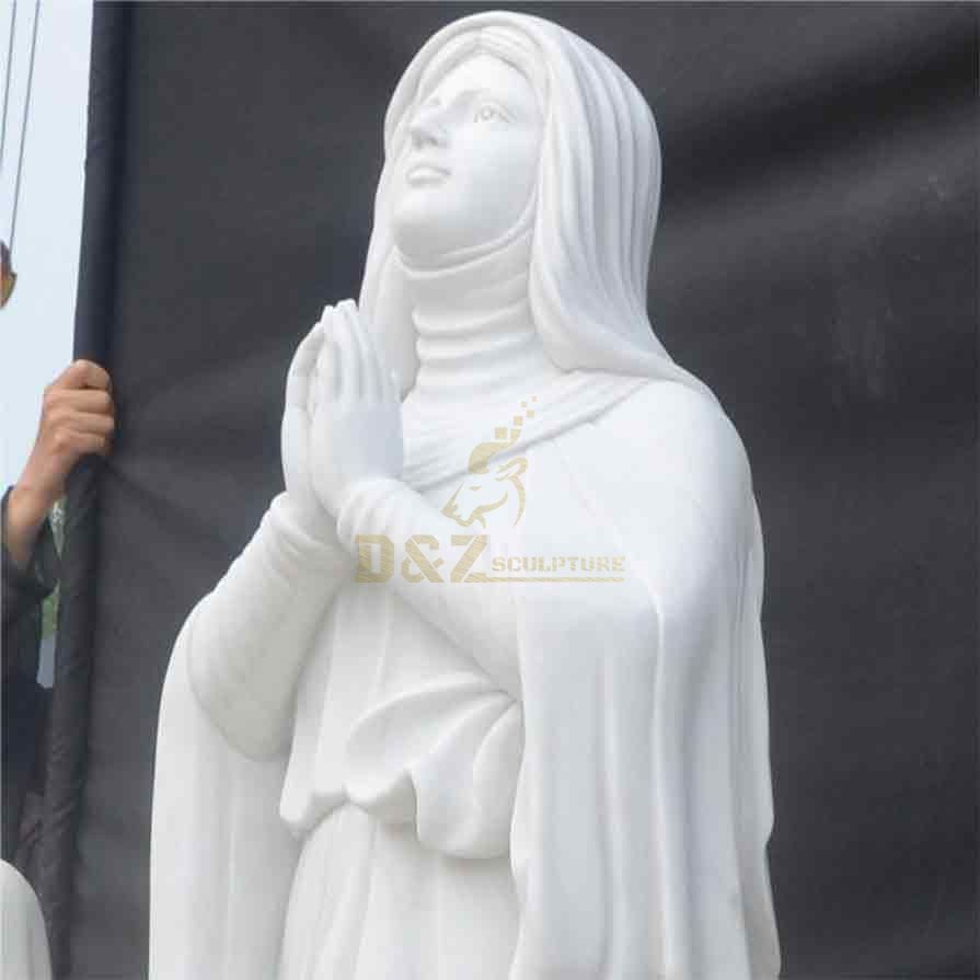 Life size white marble Virgin Mary praying statue for sale DZ-469