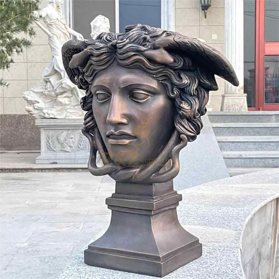 Bronze Medusa head bust statue for sale