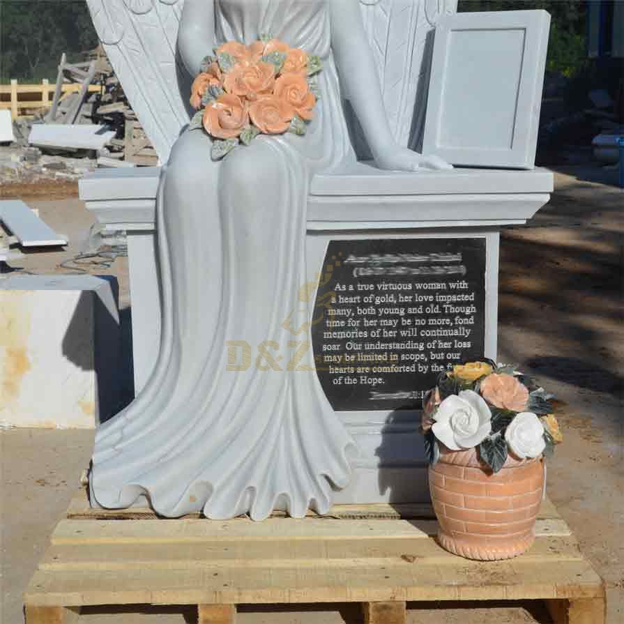 Marble Cemetery Angel Statues For Sale DZ-478