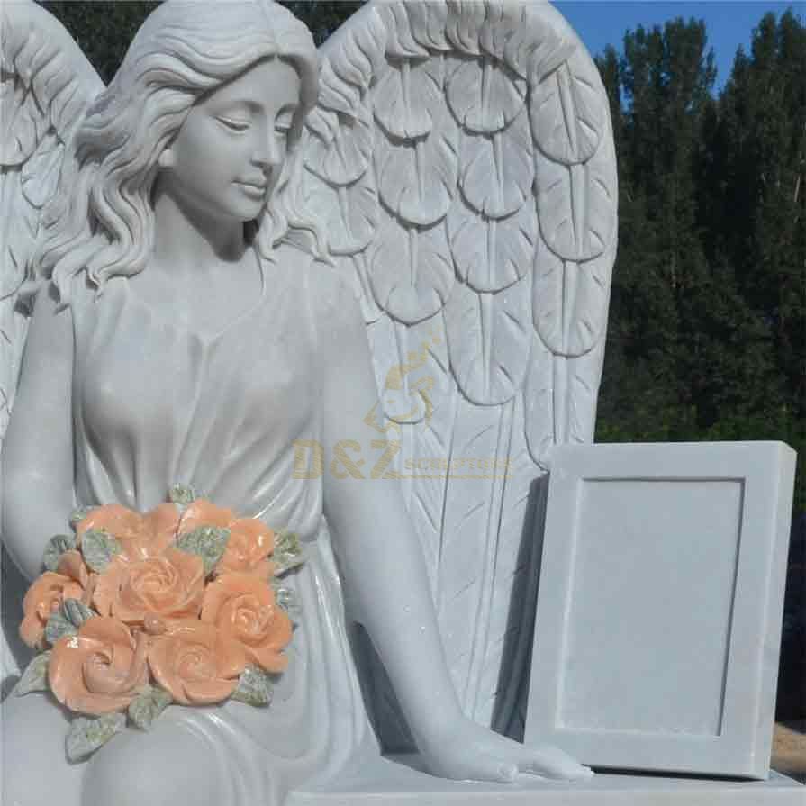 Marble Cemetery Angel Statues For Sale DZ-478