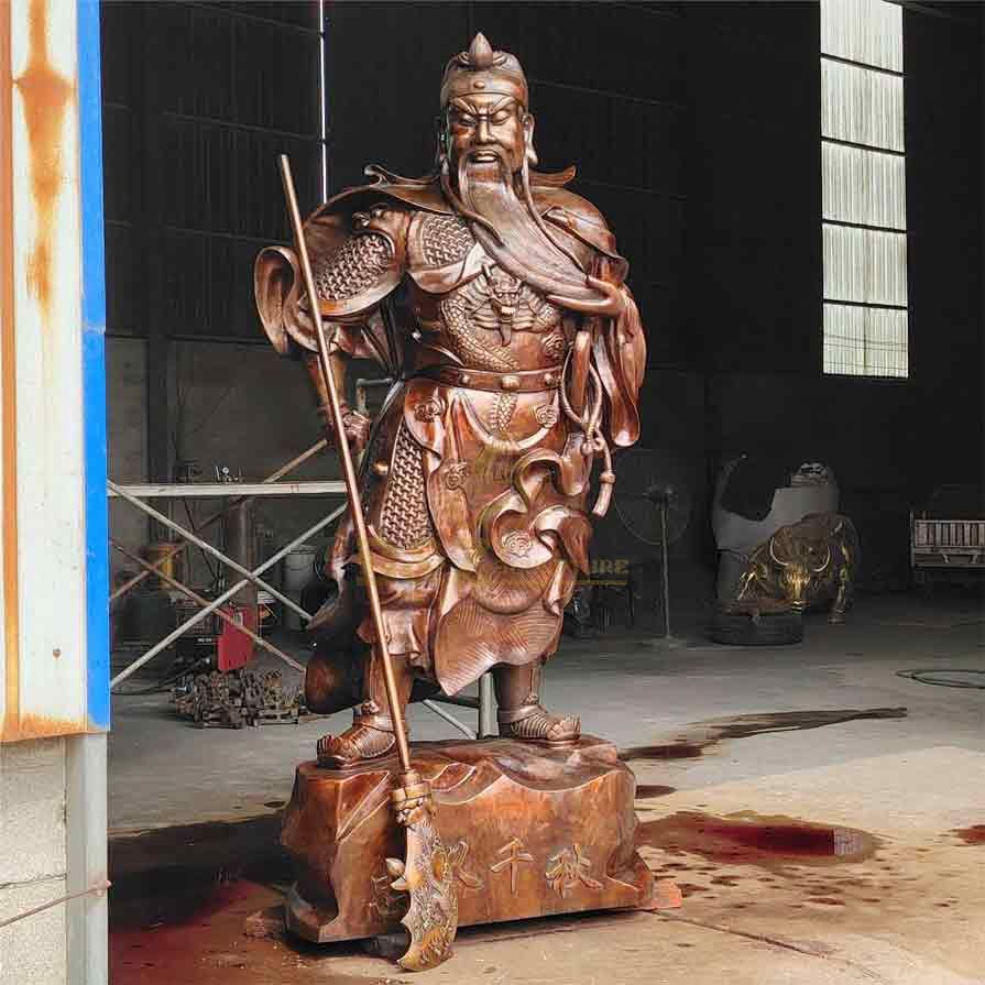 Chinese Bronze Guan Gong Statue for Sale DZ-486