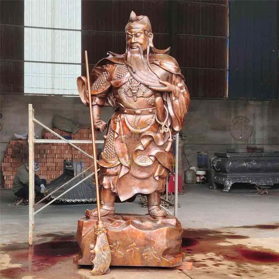 Chinese Bronze Guan Gong Statue for Sale DZ-486