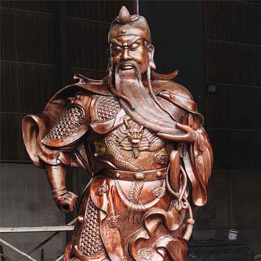 Chinese Bronze Guan Gong Statue for Sale DZ-486