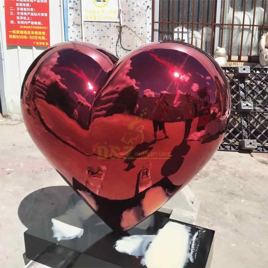 Large Red Metal Heart Art Sculpture For Sale DZ-488