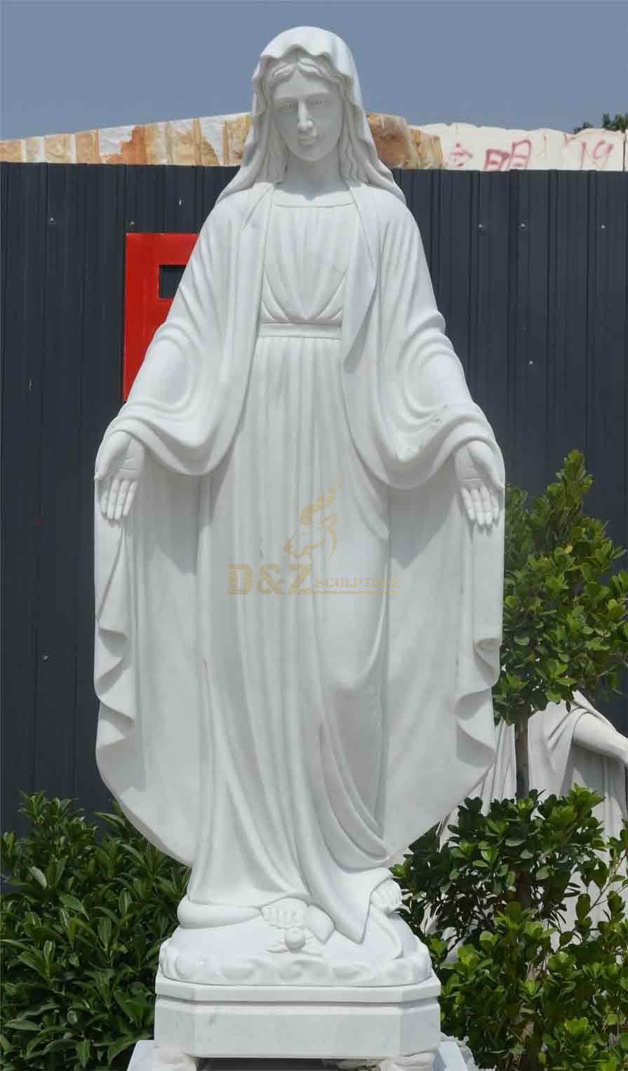 White Marble Our Lady of Grace Outdoor Garden Statue for Sale DZ-491