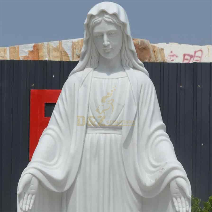 White Marble Our Lady of Grace Outdoor Garden Statue for Sale DZ-491