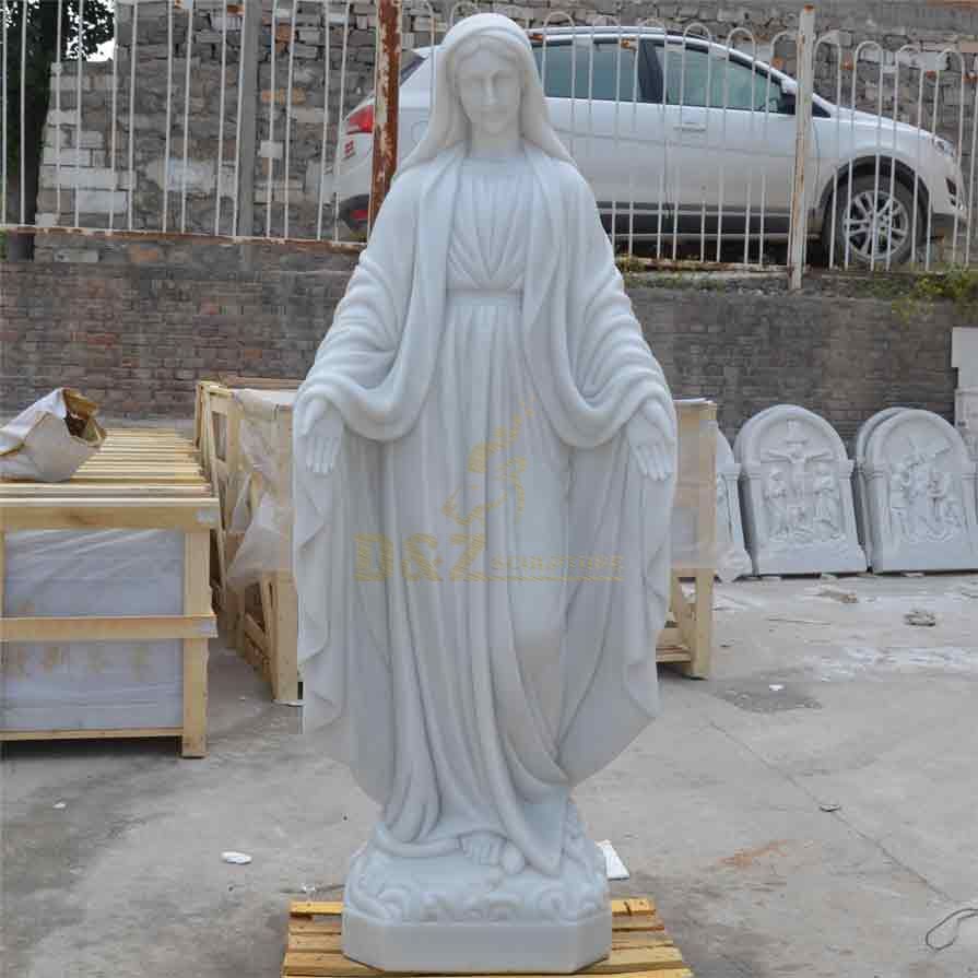 White Marble Our Lady of Grace Outdoor Garden Statue for Sale DZ-491