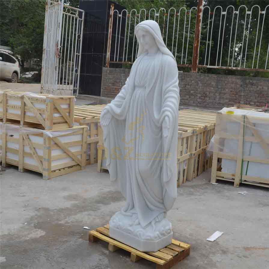 White Marble Our Lady of Grace Outdoor Garden Statue for Sale DZ-491