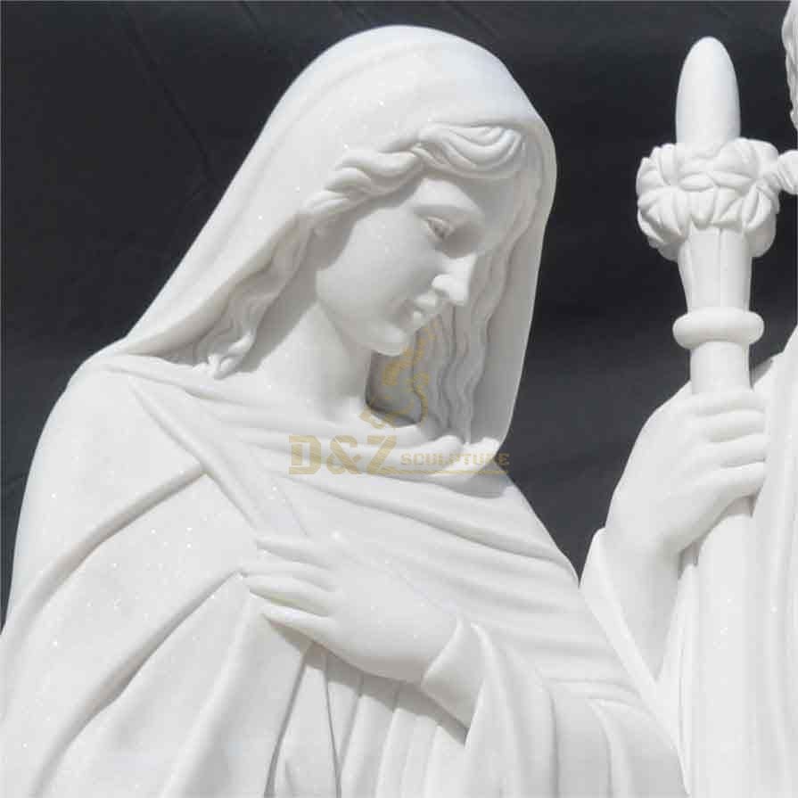 Virgin Mary, Outdoor White Marble Life Size Catholic Holy Family Statue for Sale DZ-494