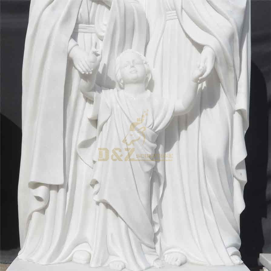 Baby Jesus, Outdoor White Marble Life Size Catholic Holy Family Statue for Sale DZ-494