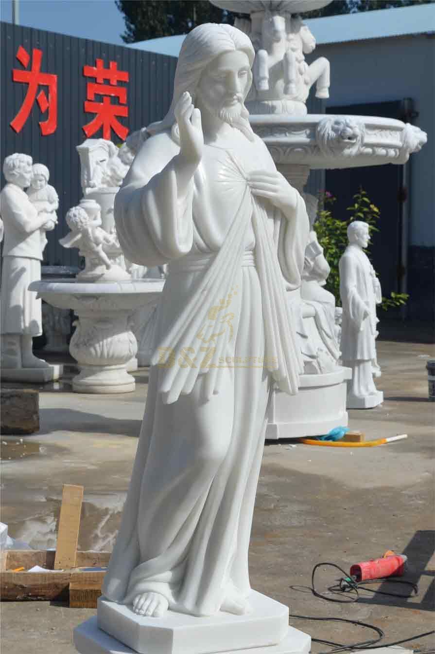 Life Size White Marble Jesus Divine Mercy Statue For Sale DZ-496