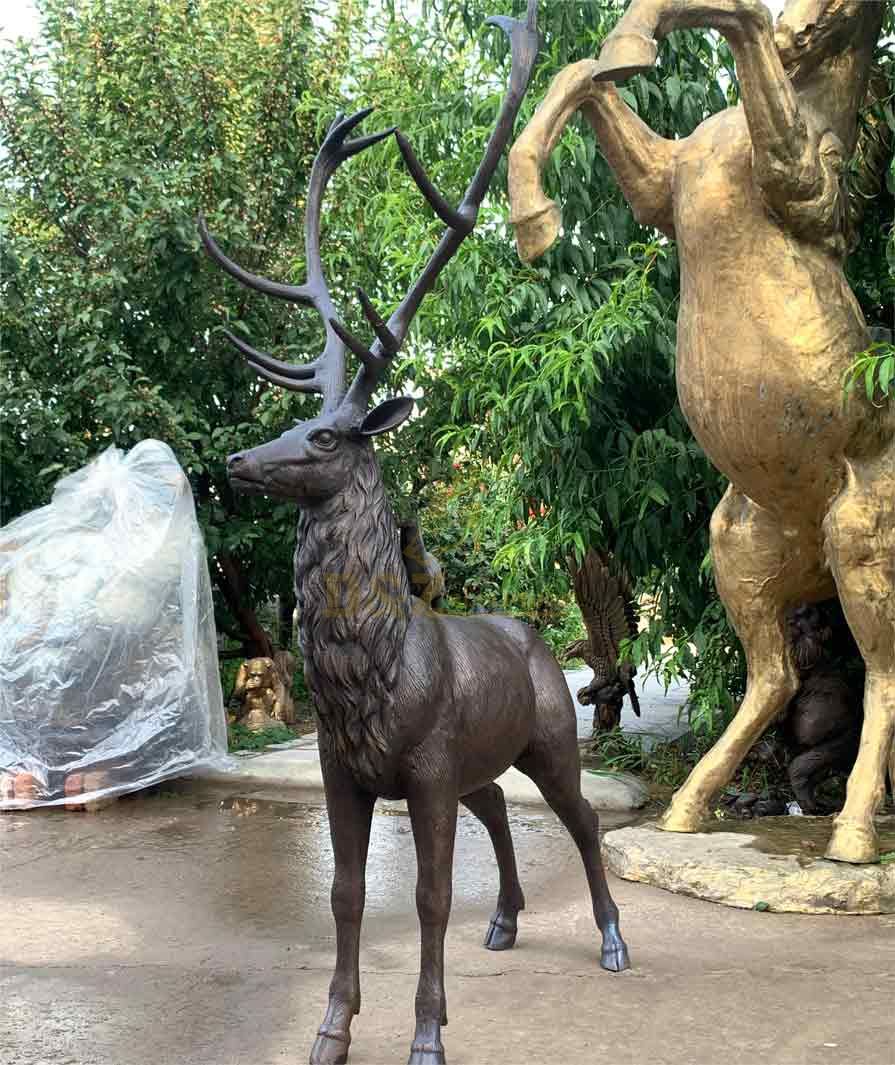 Life size bronze deer statues for sale DZ-498