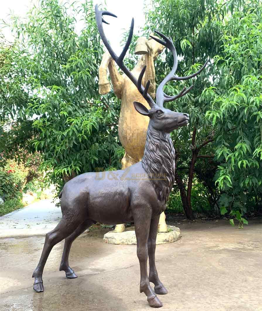 Life size bronze deer statues for sale DZ-498