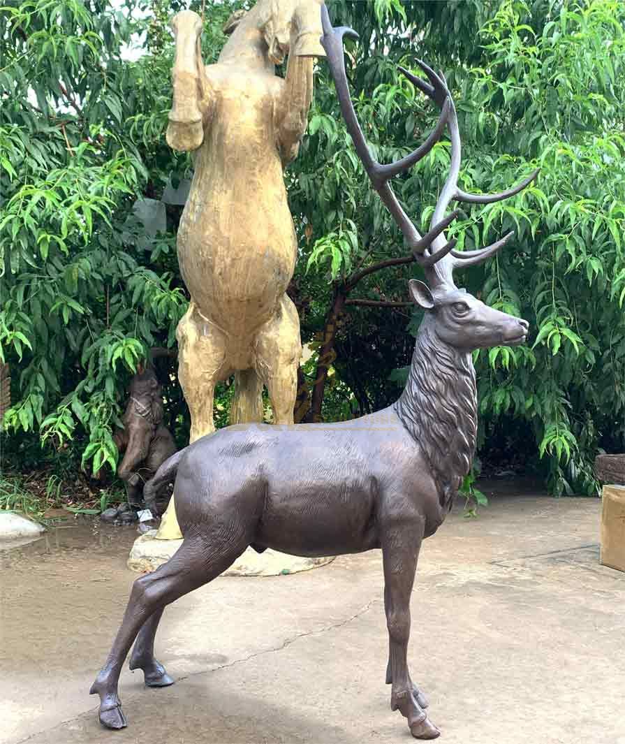 Life size bronze deer statues for sale DZ-498