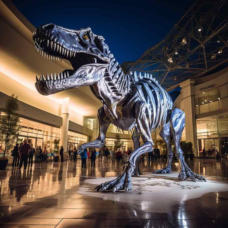 Large Bronze Dinosaur Skeleton and Dinosaur Statue for Sale DZ-500