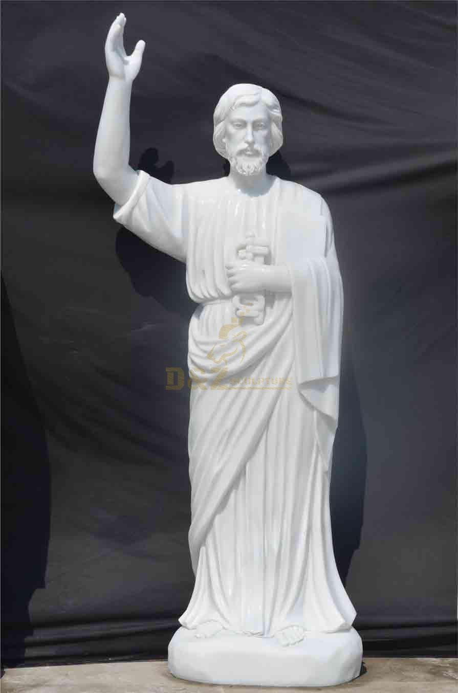 White Marble Saint Joseph the Carpenter Statue for Sale DZ-507