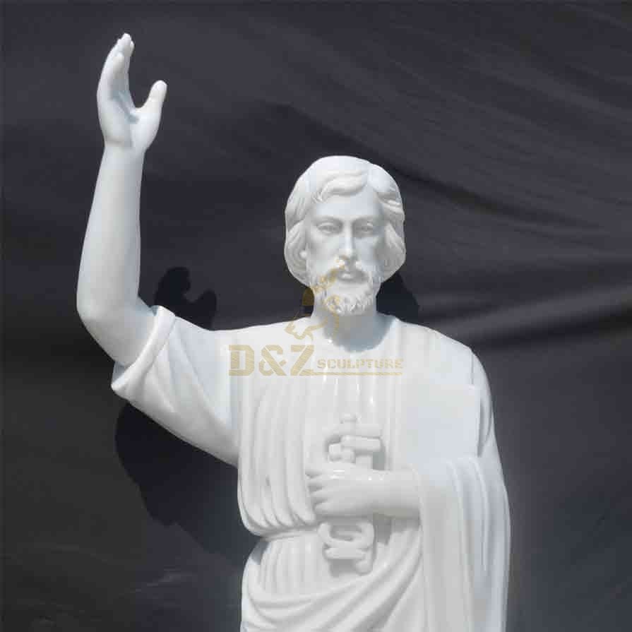 White Marble Saint Joseph the Carpenter Statue for Sale DZ-507