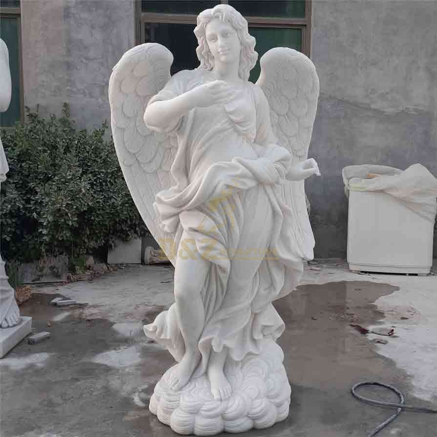 Life Size White Marble Greek Guardian Angel Statue For Sale DZ-509