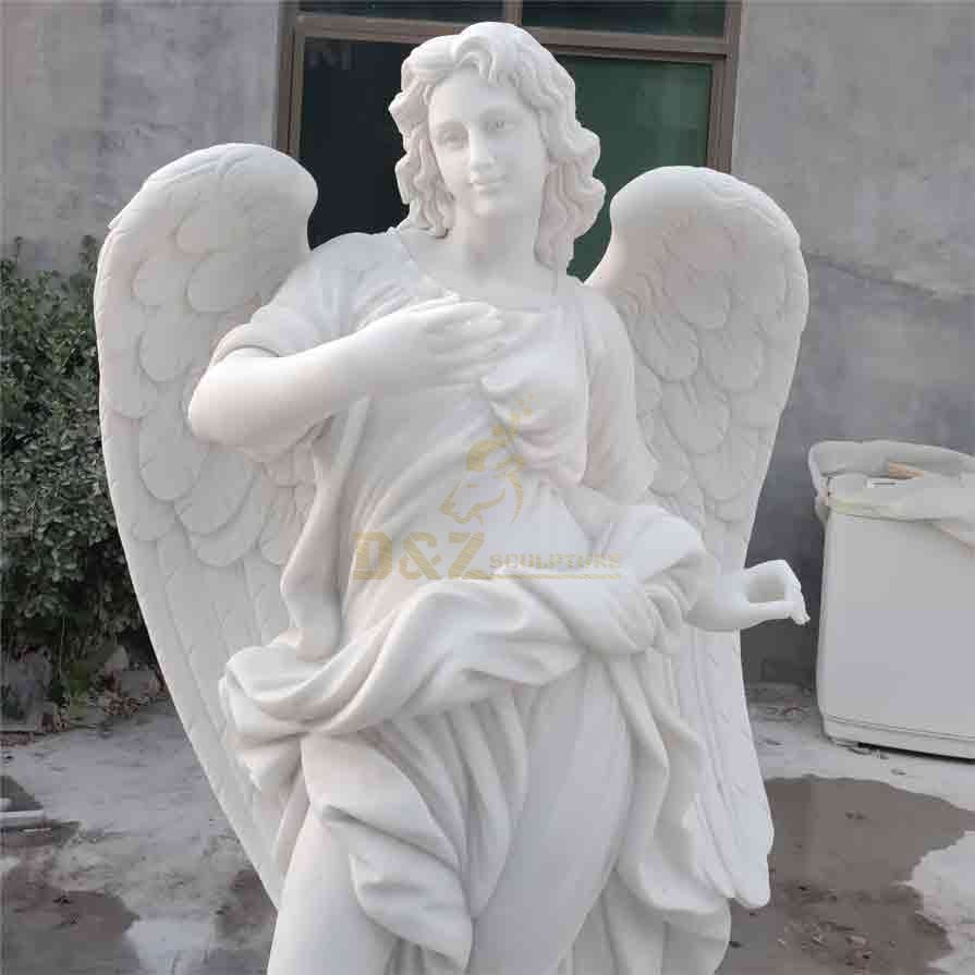 Life Size White Marble Greek Guardian Angel Statue For Sale DZ-509