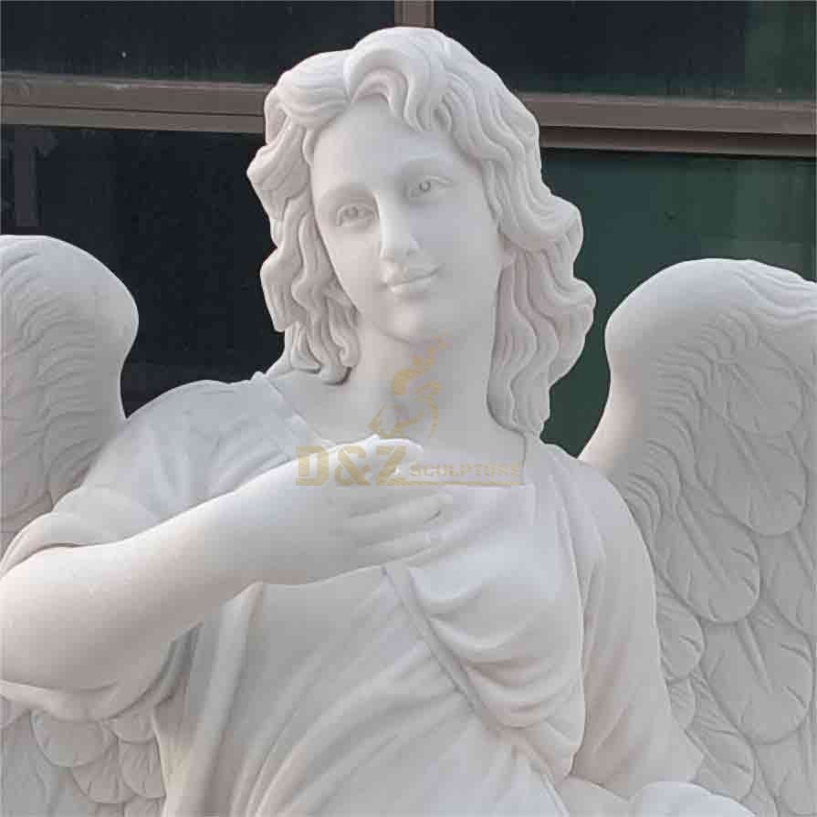 Life Size White Marble Greek Guardian Angel Statue For Sale DZ-509