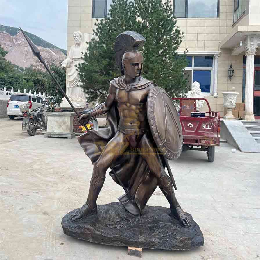 Life size bronze Greek Spartan warrior statue for sale DZ-513