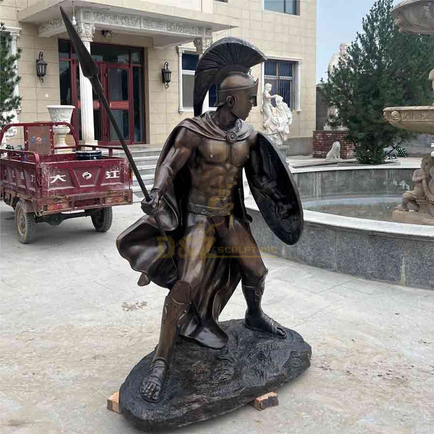 Life size bronze Greek Spartan warrior statue for sale DZ-513