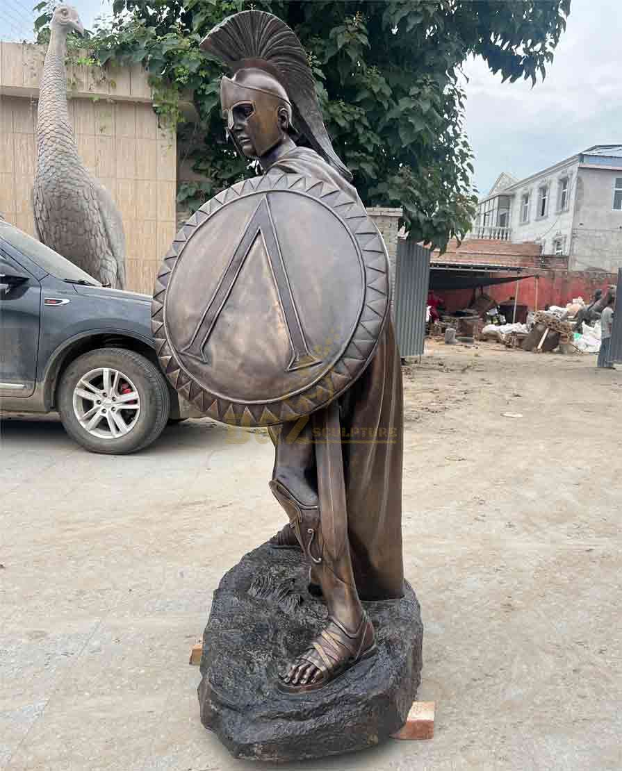 Life size bronze Greek Spartan warrior statue for sale DZ-513