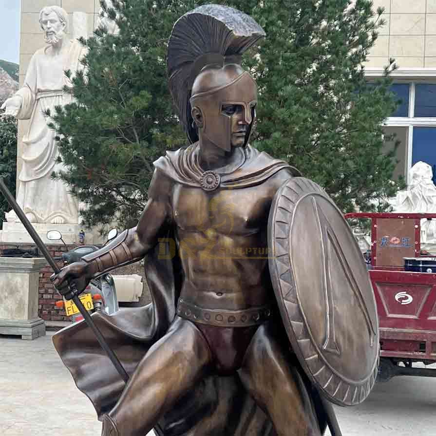 Life size bronze Greek Spartan warrior statue for sale DZ-513