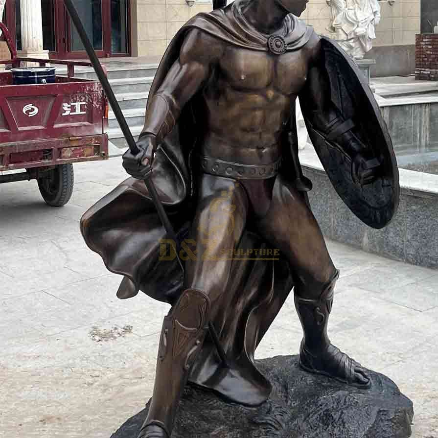 Life size bronze Greek Spartan warrior statue for sale DZ-513