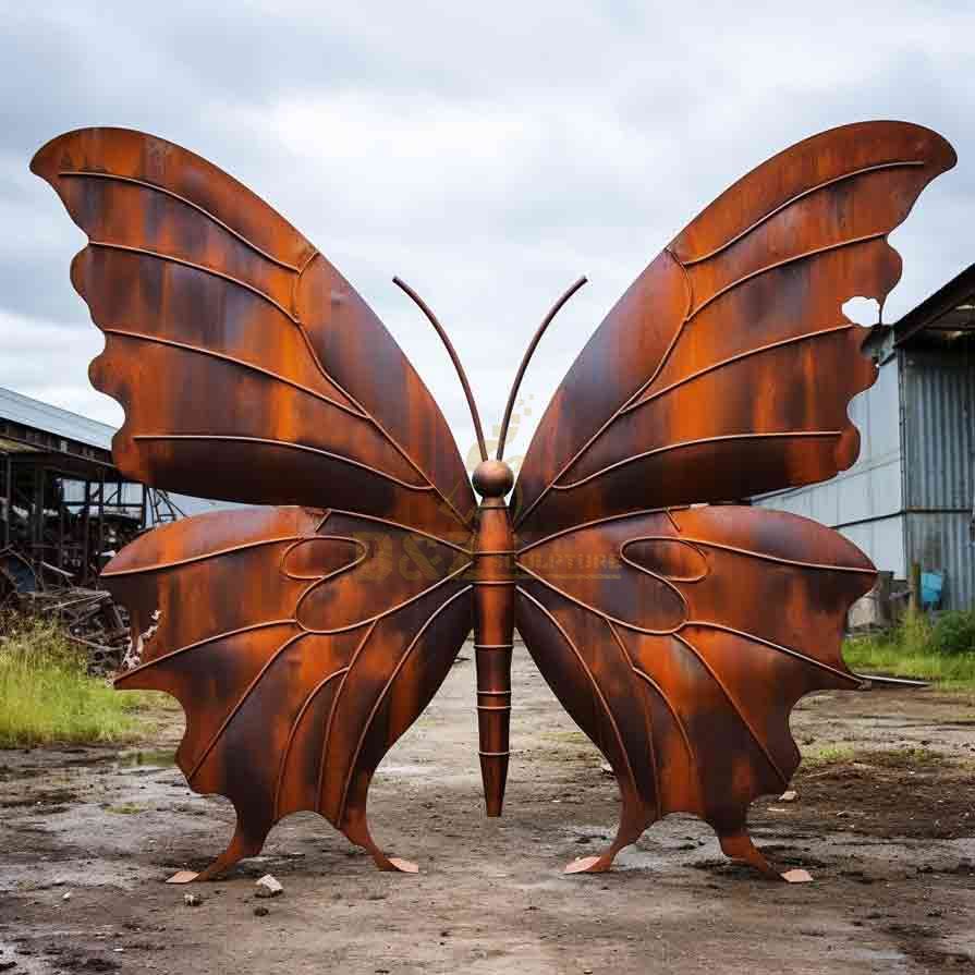 Giant Corten Steel Butterfly Art Sculpture for Sale DZ-514