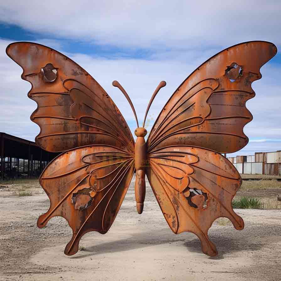 Giant Corten Steel Butterfly Art Sculpture for Sale DZ-514