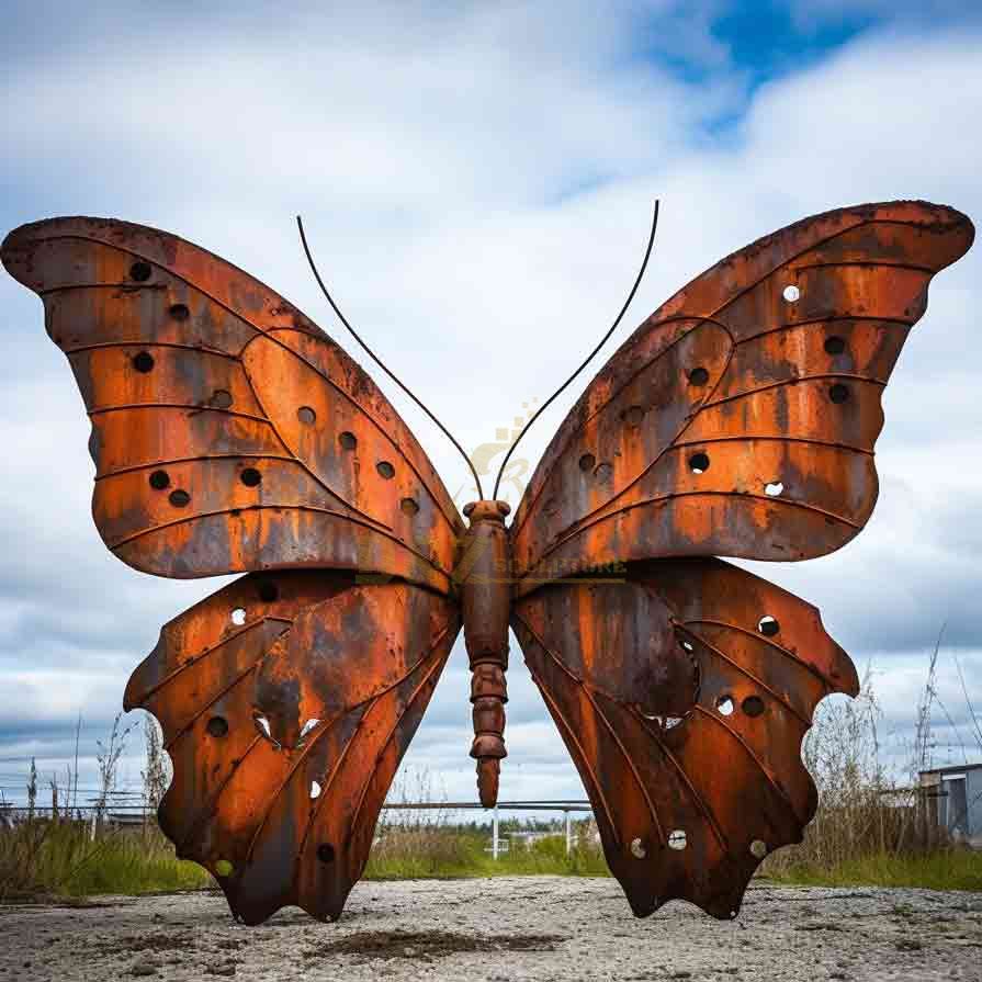 Giant Corten Steel Butterfly Art Sculpture for Sale DZ-514