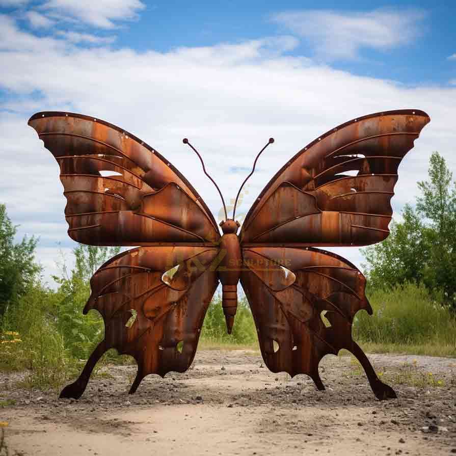 Giant Corten Steel Butterfly Art Sculpture for Sale DZ-514