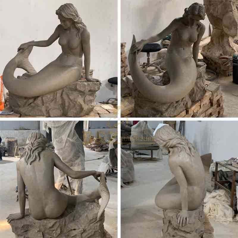 Custom made large mermaid statue for decor DZ-90