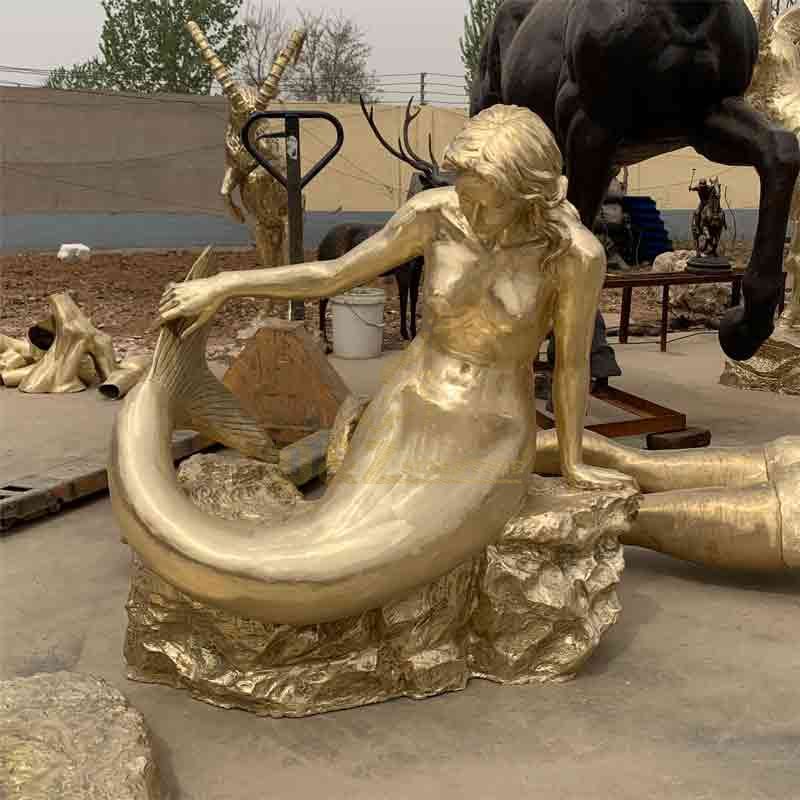 Custom made large mermaid statue for decor DZ-90