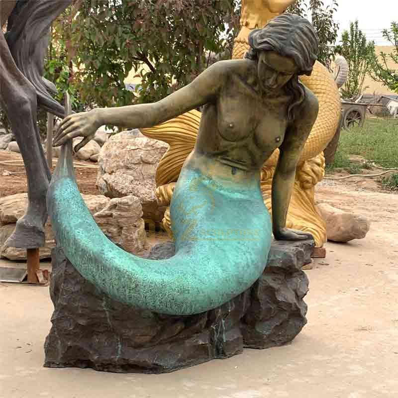 Custom made large mermaid statue for decor DZ-90