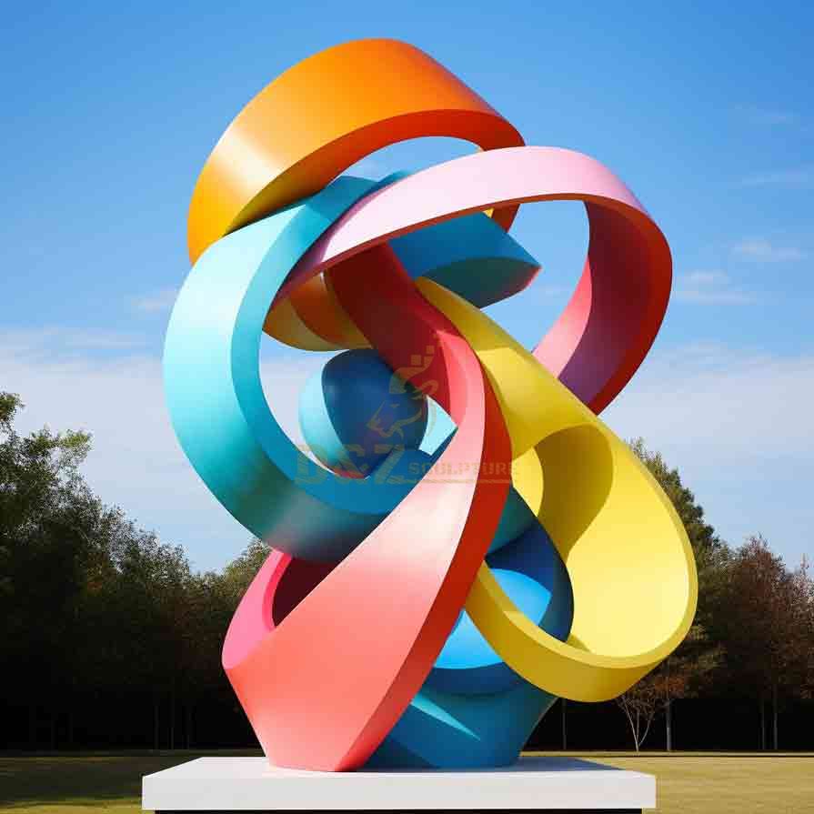 Colorful large modern abstract metal art sculpture DZ-539