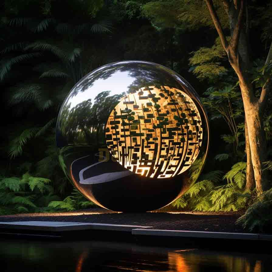 Customized mirror stainless steel garden sphere sculpture DZ-541