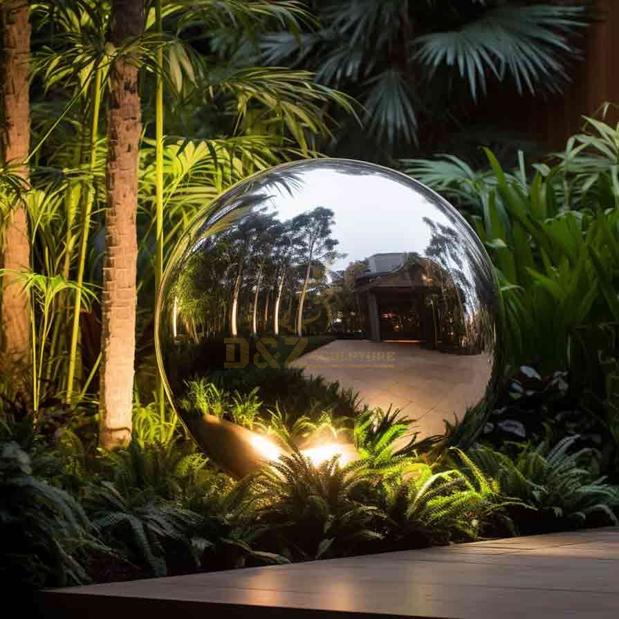 Customized mirror stainless steel garden sphere sculpture DZ-541