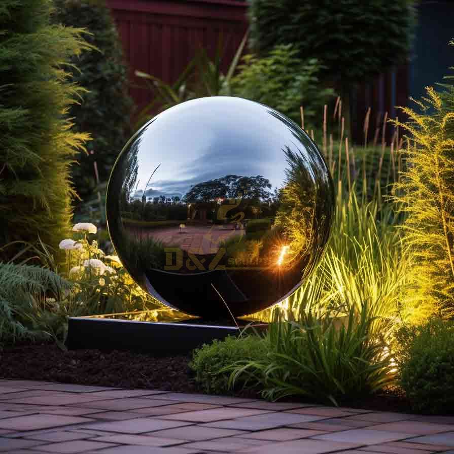 Customized mirror stainless steel garden sphere sculpture DZ-541