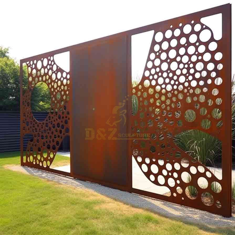 Custom Large Garden Corten Steel Screens Sculpture DZ-552