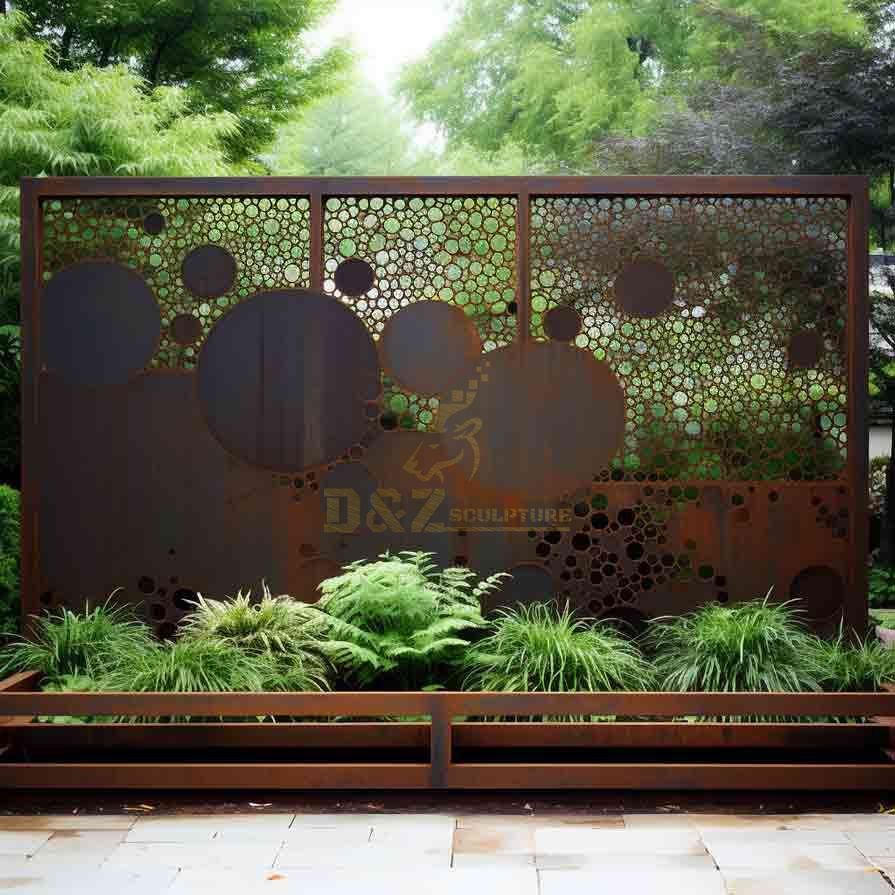 Custom Large Garden Corten Steel Screens Sculpture DZ-552