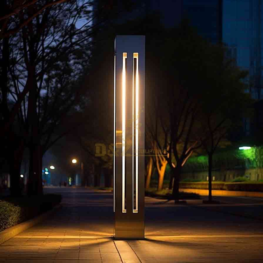 Modern outdoor metal hollow lighting art sculpture for park DZ-562