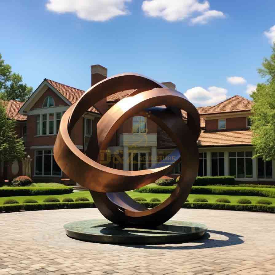 Modern villa abstract bronze sculpture project custom DZ-565