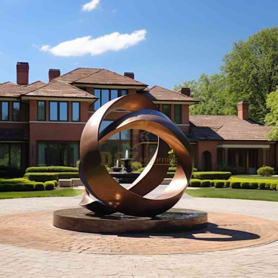 Modern villa abstract bronze sculpture project custom DZ-565