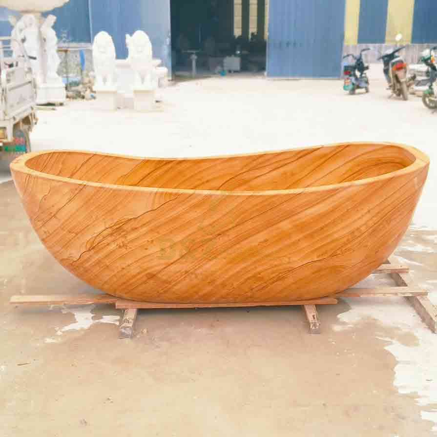 Luxury Natural Stone Bathtub Sculpture For Sale: Hotel Custom Project DZ-573