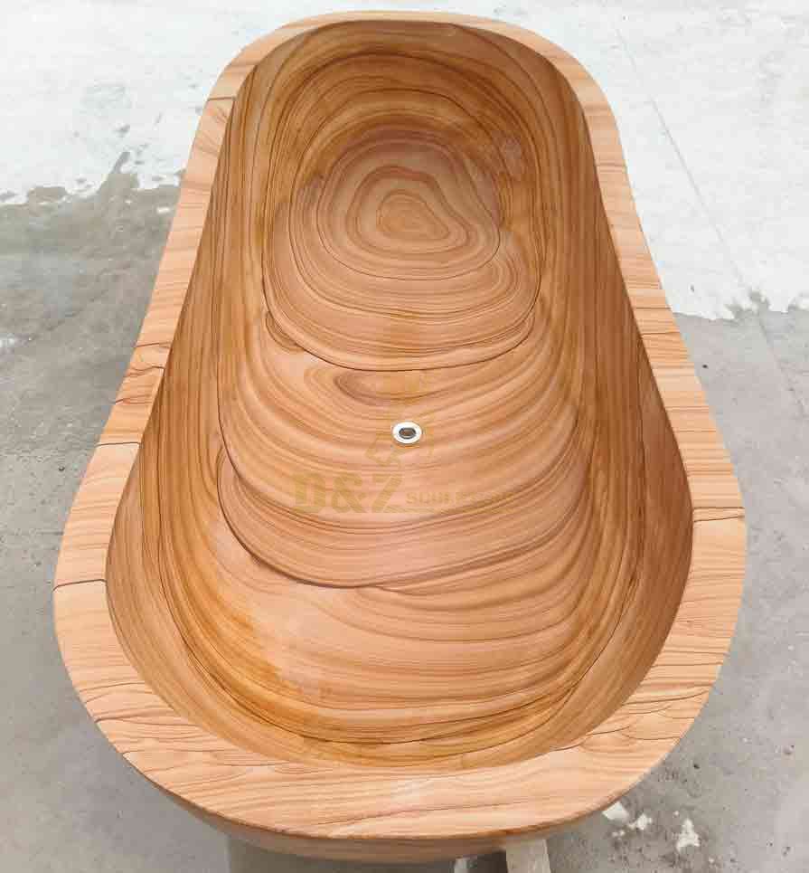 Luxury Natural Stone Bathtub Sculpture For Sale: Hotel Custom Project DZ-573